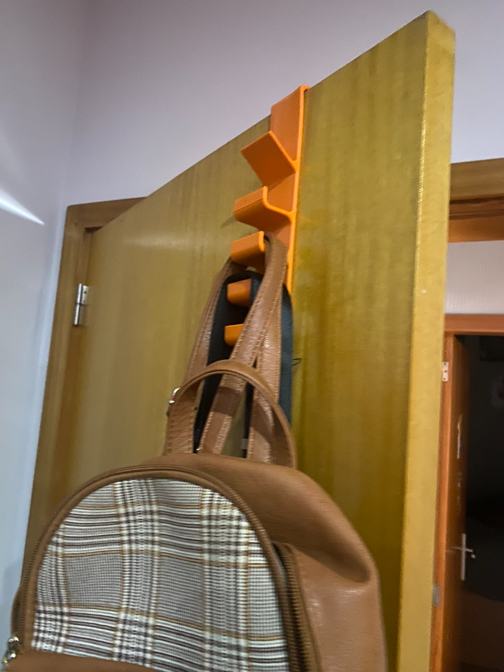 trunk support for door