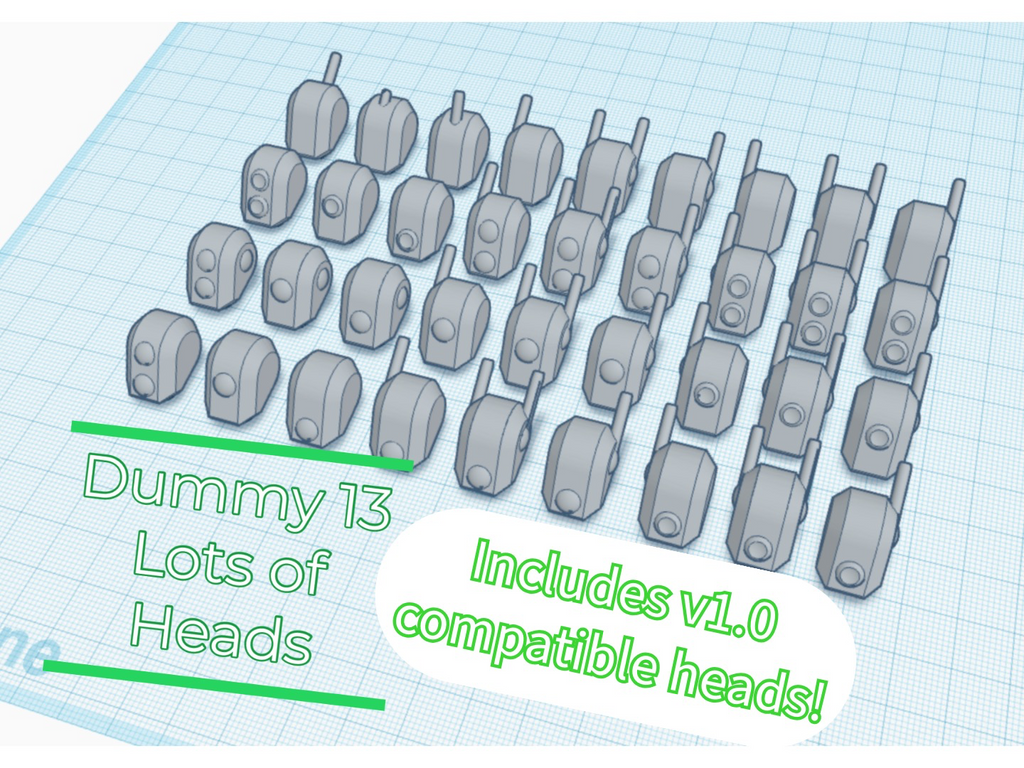 Dummy 13 - Lots Of Heads - NOW WITH v1 versions!