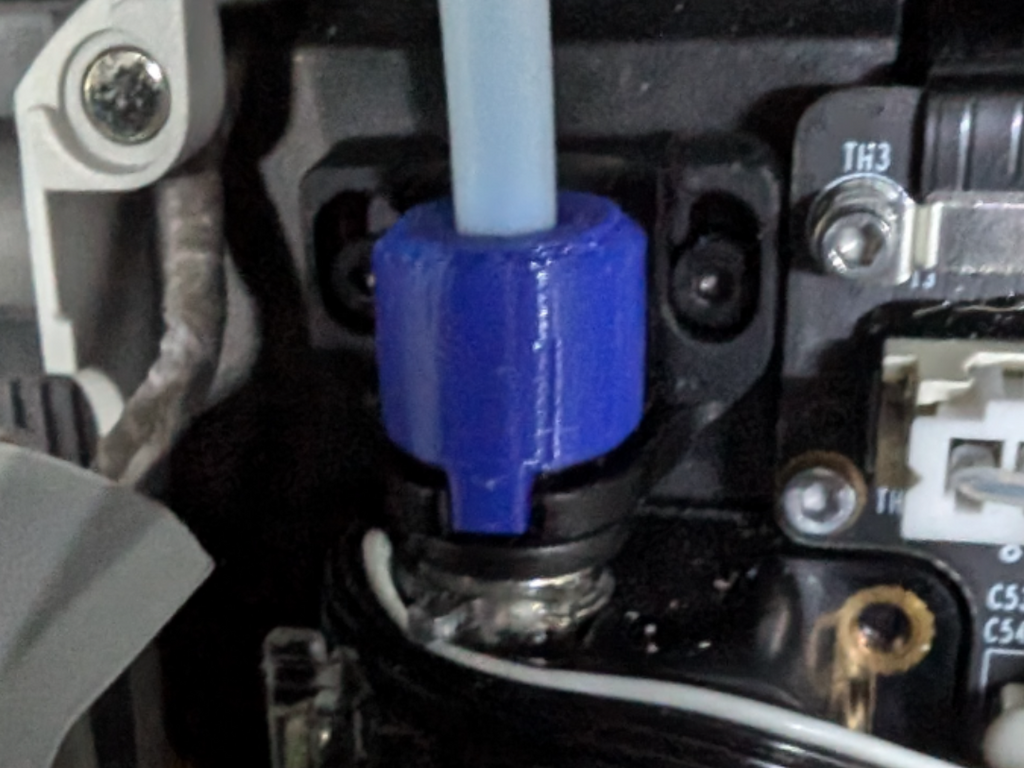 Bambu X1 bowden extended ptfe reinforcement clip