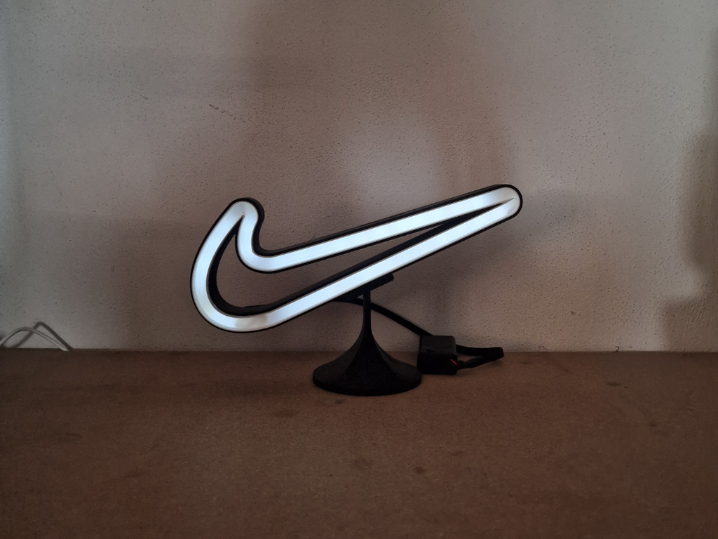 Nike Swoosh LED Lamp – Desk or Wall