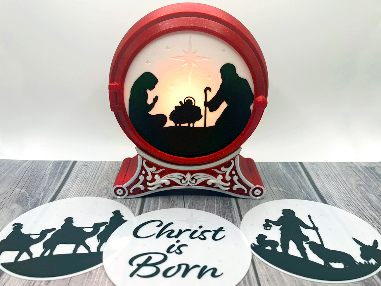 Christmas Nativity Puck Light Display