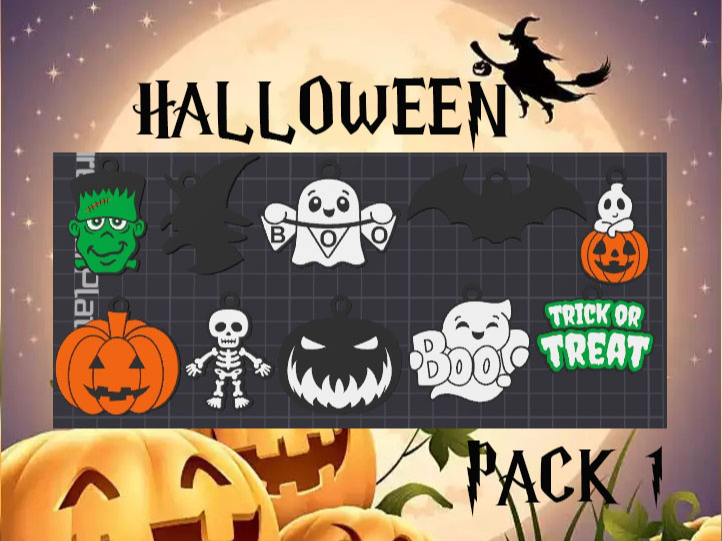 halloween pack 1 keychains/charms(free commercial)
