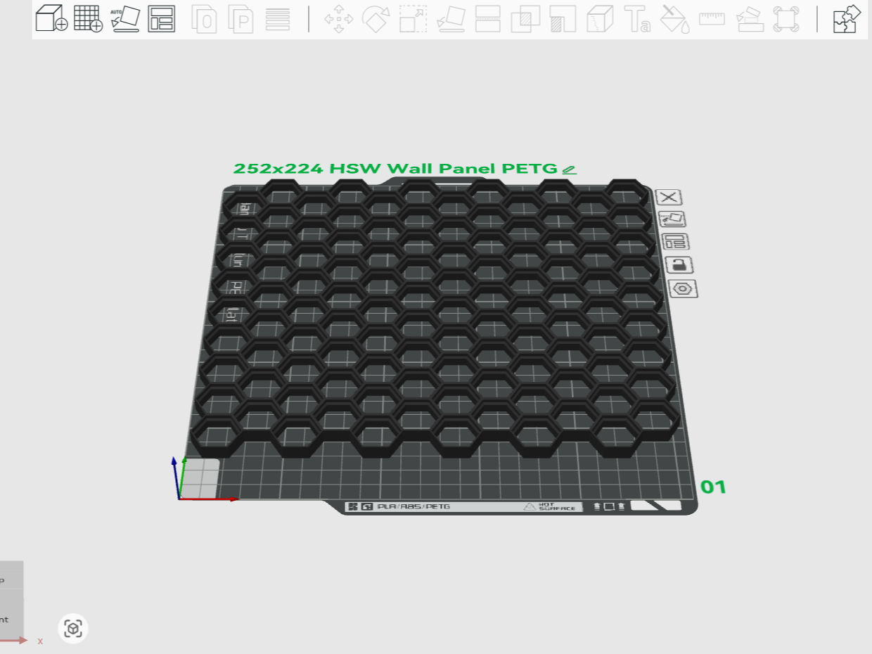 HSW honeycomb grid wall storage system