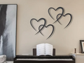 Decorazione da Parete con Due Cuori Intrecciati