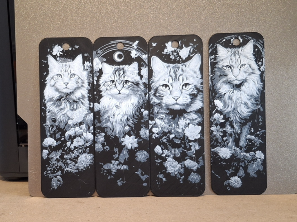 Set of 4 cat bookmarks