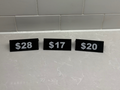 Custom Table Price Signs