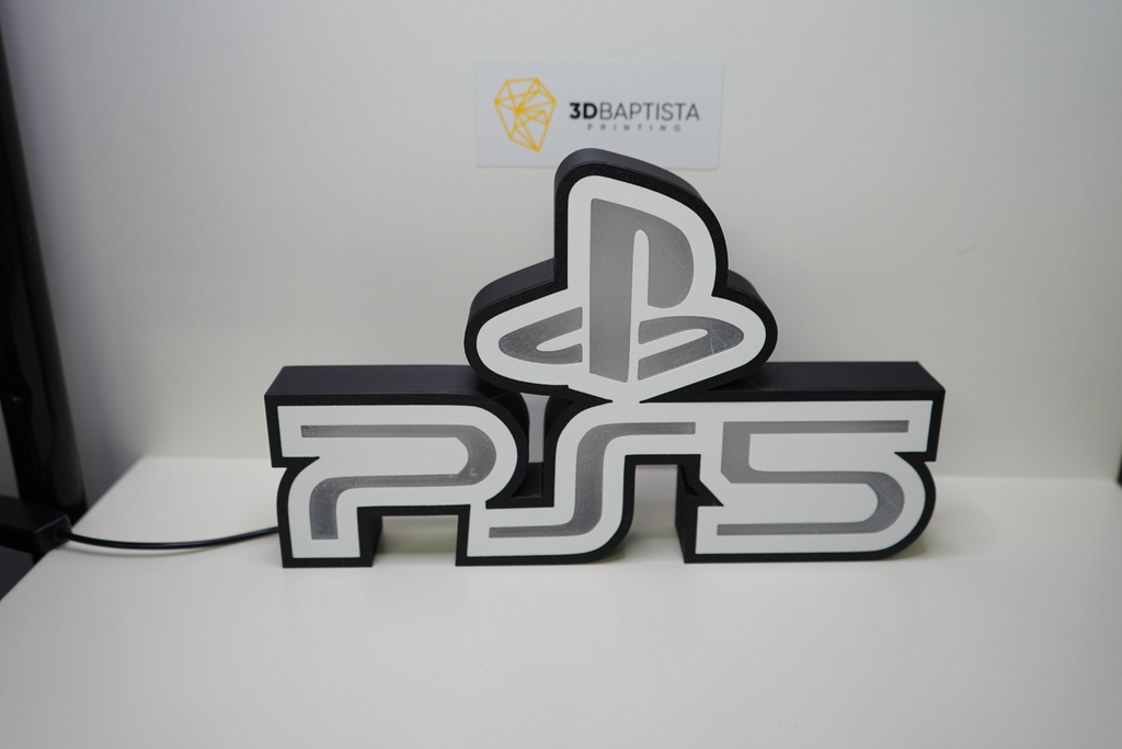 Logo Playstation 5 with LED's