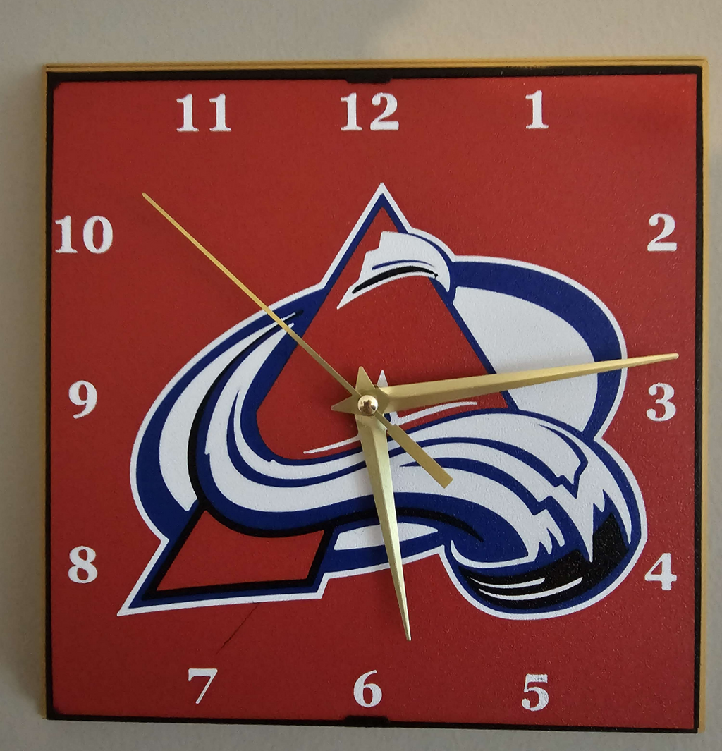 Colorado Avalanche Clock Face
