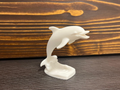 Jumping dolphin on a wave