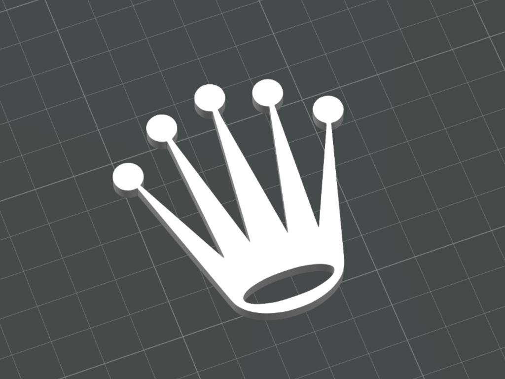 Rolex Watch Logo 3D Printed