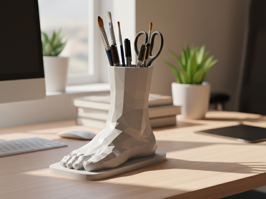 "Step Up" Your Desk – Low-Poly Organizer