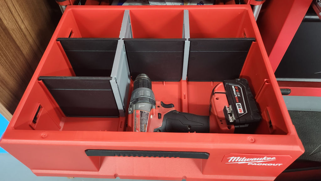 Partial dividers for Packout 2-drawer toolbox
