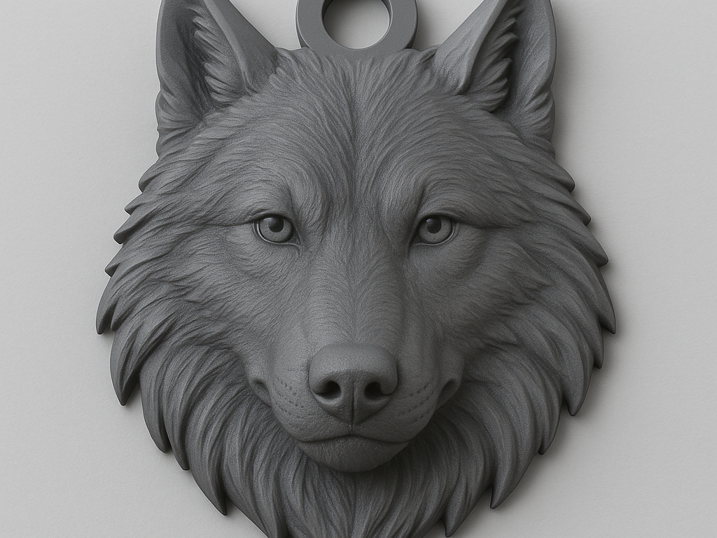 Wolf Head Keychain