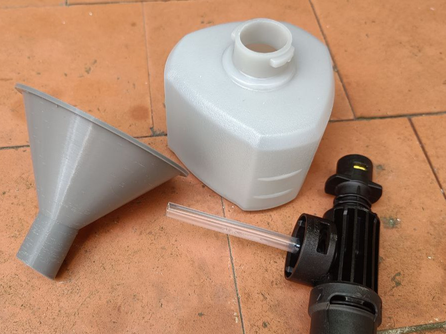 Funnel with Vent Tube for Detergent Tank