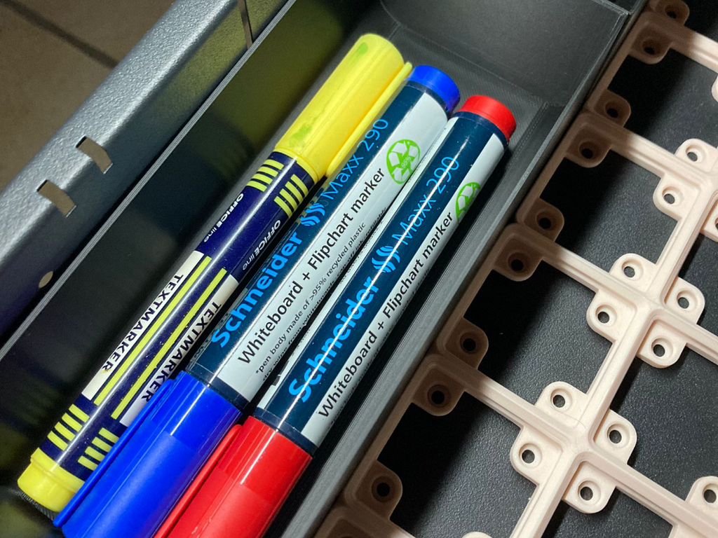 Pencil Box for Drawer - Fits Beside Gridfinity(4x)