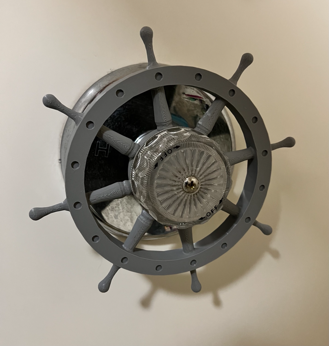 Pirate Ship Wheel Hot/Cold Shower Knob