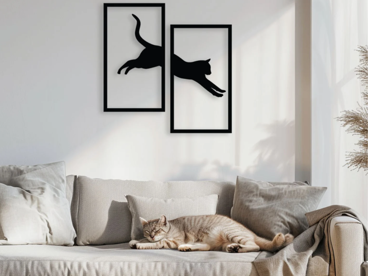 Portal Cat - 2 Piece Wall Art