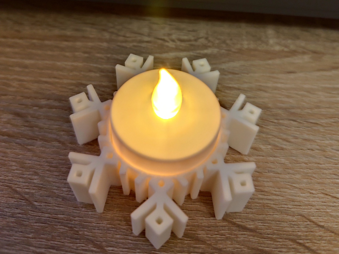 Teelicht Schneeflocke