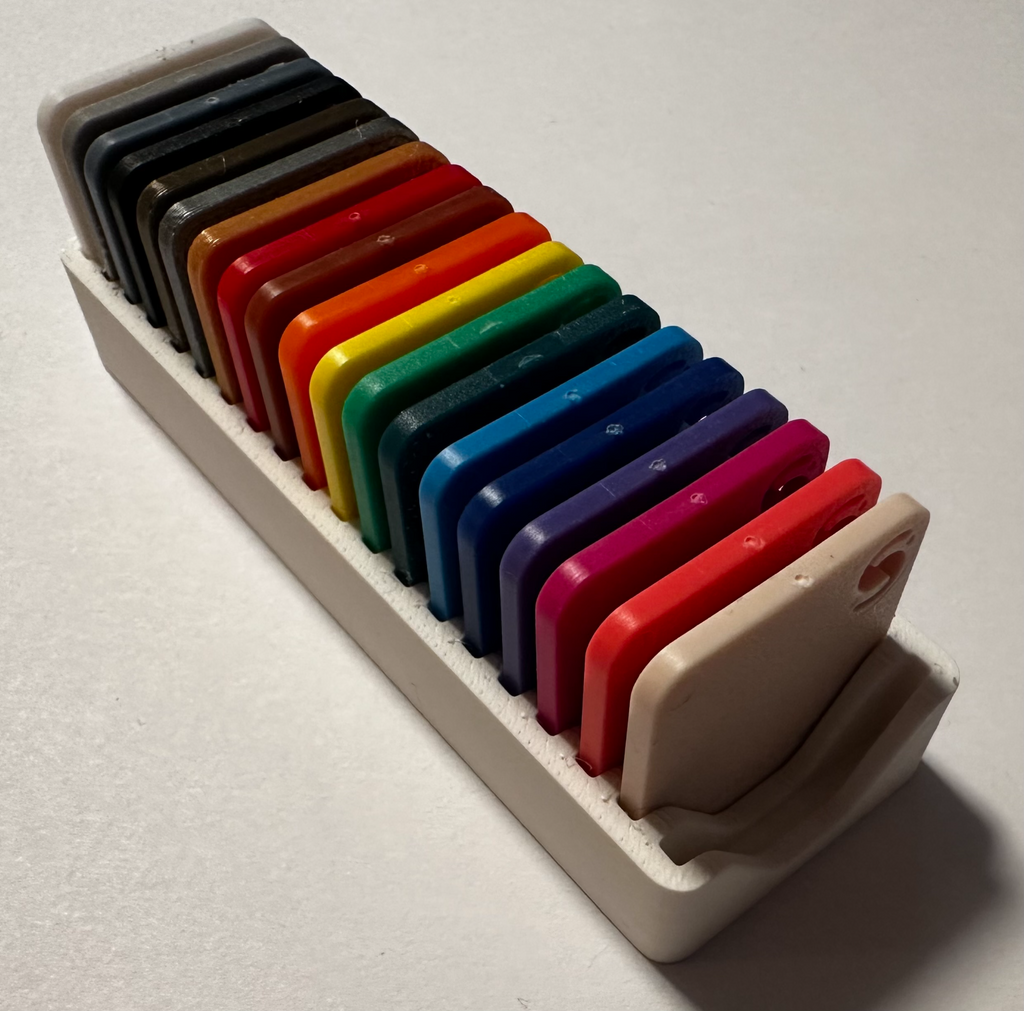 Swatch (Filament Sample) holder with Filament Samples