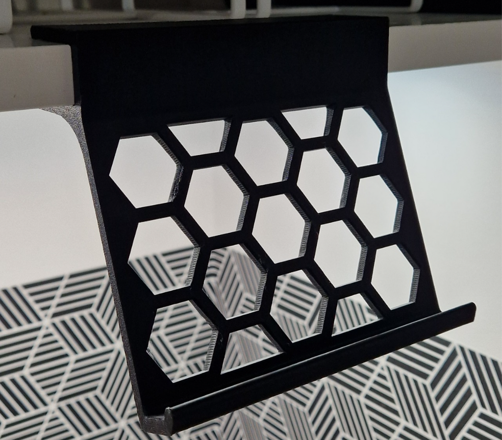 Under cabinet phone stand