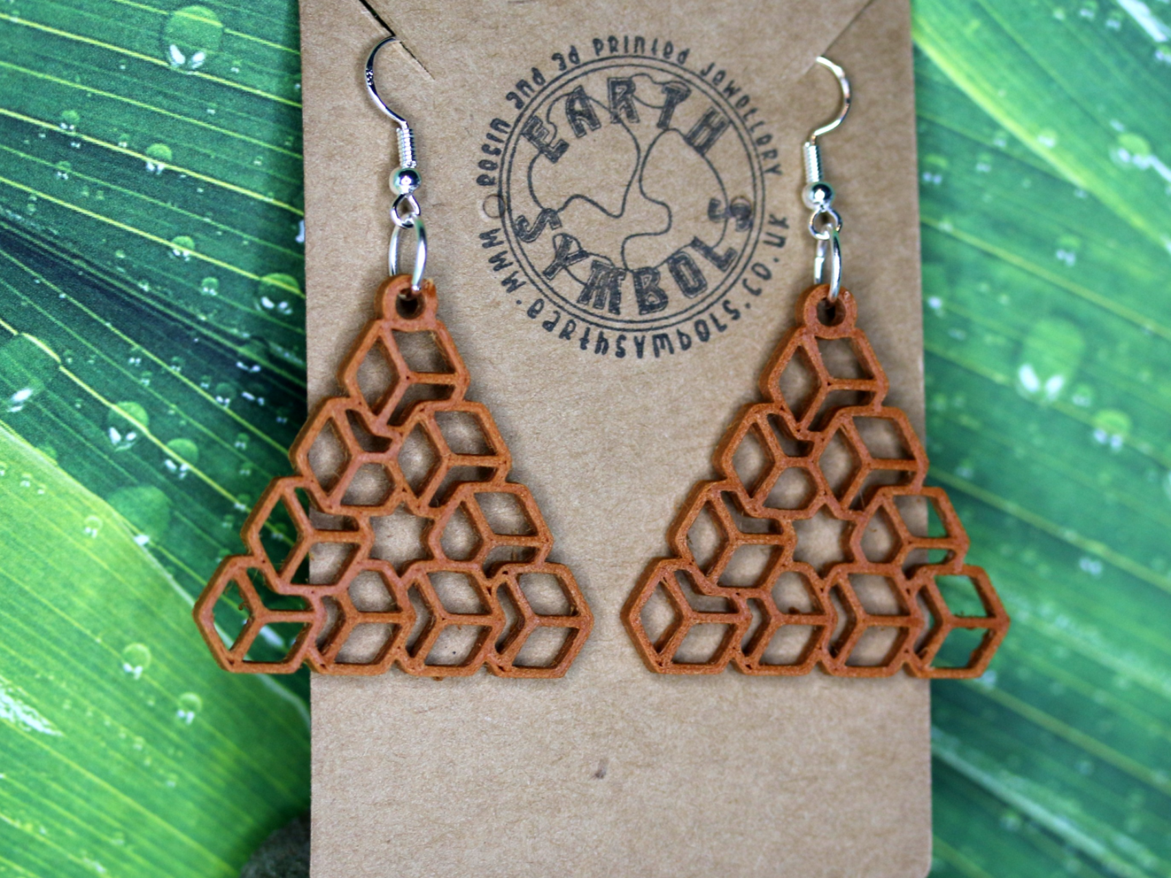 Tumbling Blocks Impossible Shape Earring