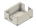 Screw-mounted under-desk cable box