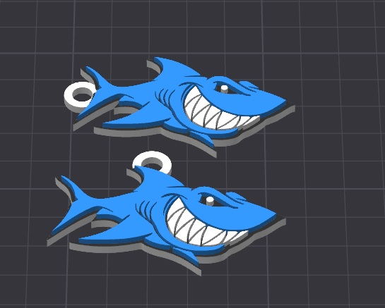 cute shark ,mark the shark keychain / necklace charm (free for commercial use)