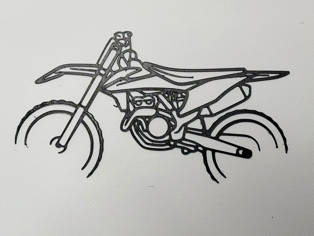 dirt bike silhouette (wall art)