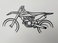 dirt bike silhouette (wall art)