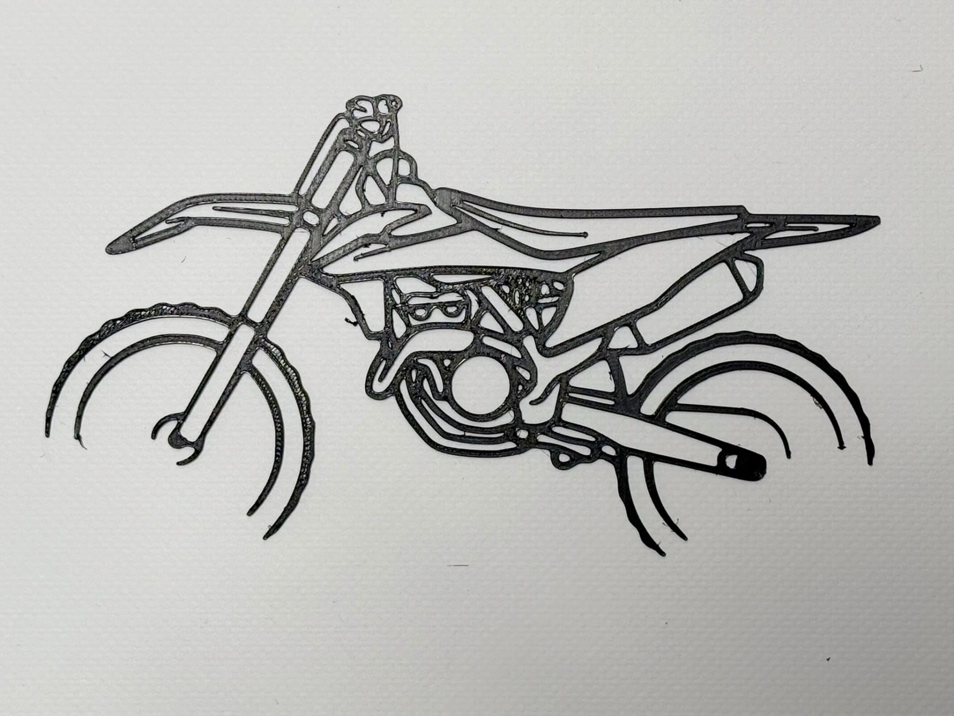 dirt bike silhouette (wall art)