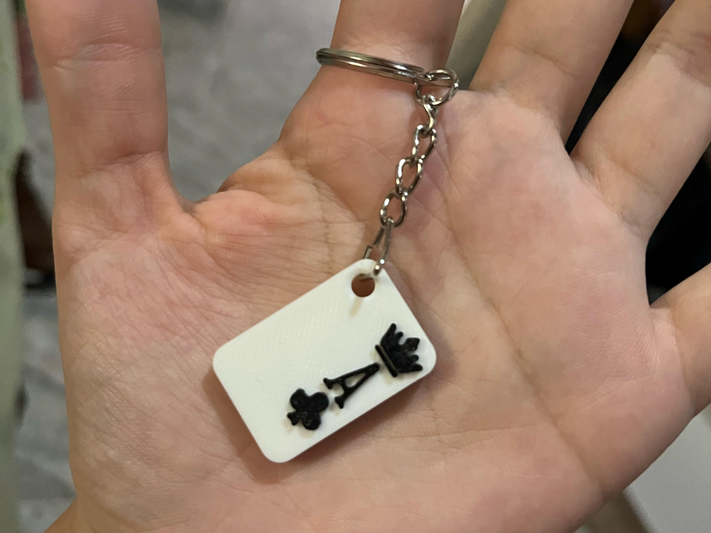 Poker card keychain A