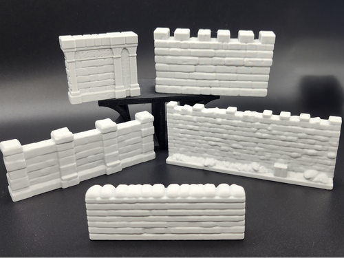 5 Stone Wall Miniatures