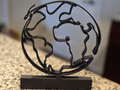 Linear Globe Map With Base
