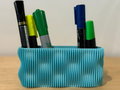 modern ribbed pen cup