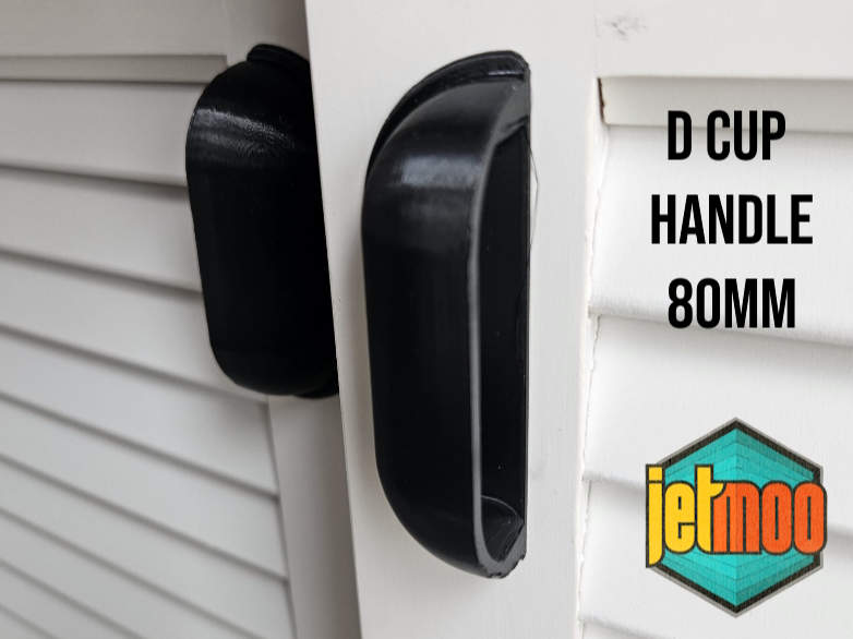 D Cup Handle for cabinets - 64mm hole spacing