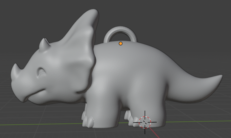 Dino Earring Triceratops