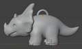 Dino Earring Triceratops
