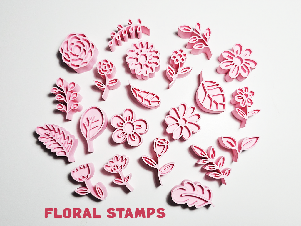 Flower and Leaves Stamp Set