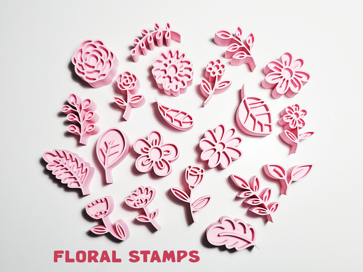 Flower and Leaves Stamp Set