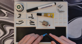 Screw organizer with TPU cutting mat.