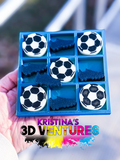 Tic Tac Toe Board Game, Custom Soccer Party Game for Kids/Adults, Soccer Classic Coffee Table Game