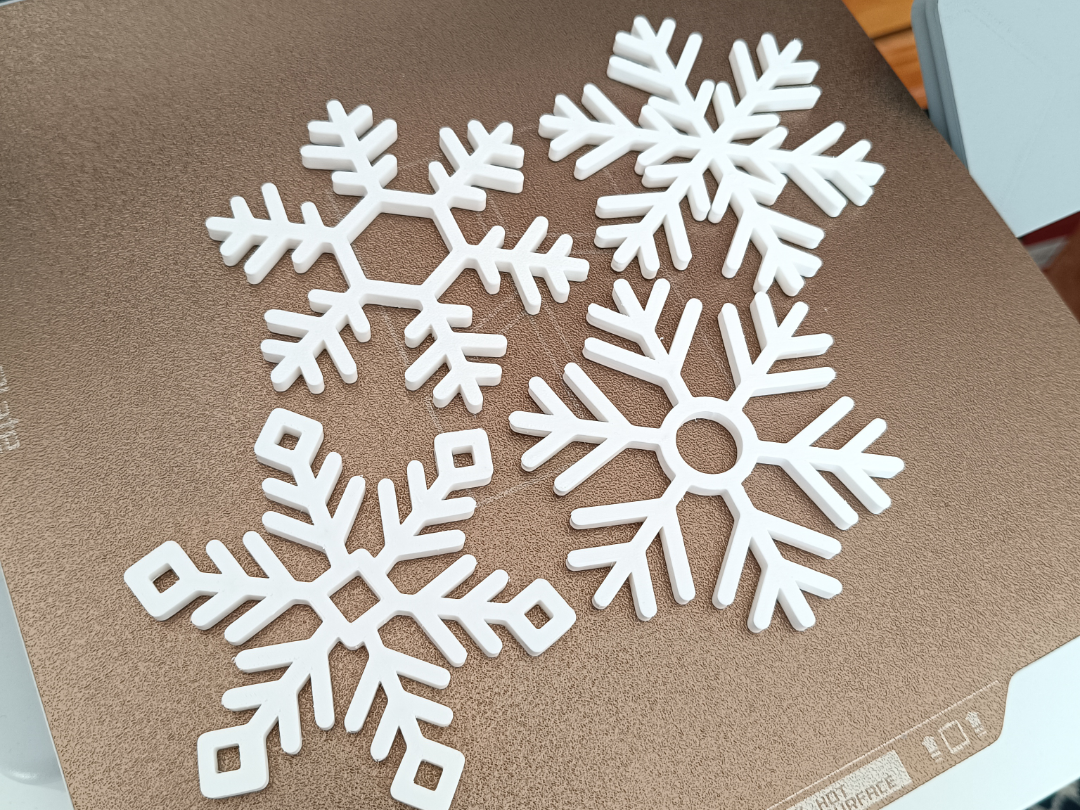 Set de posavasos de copos de nieve