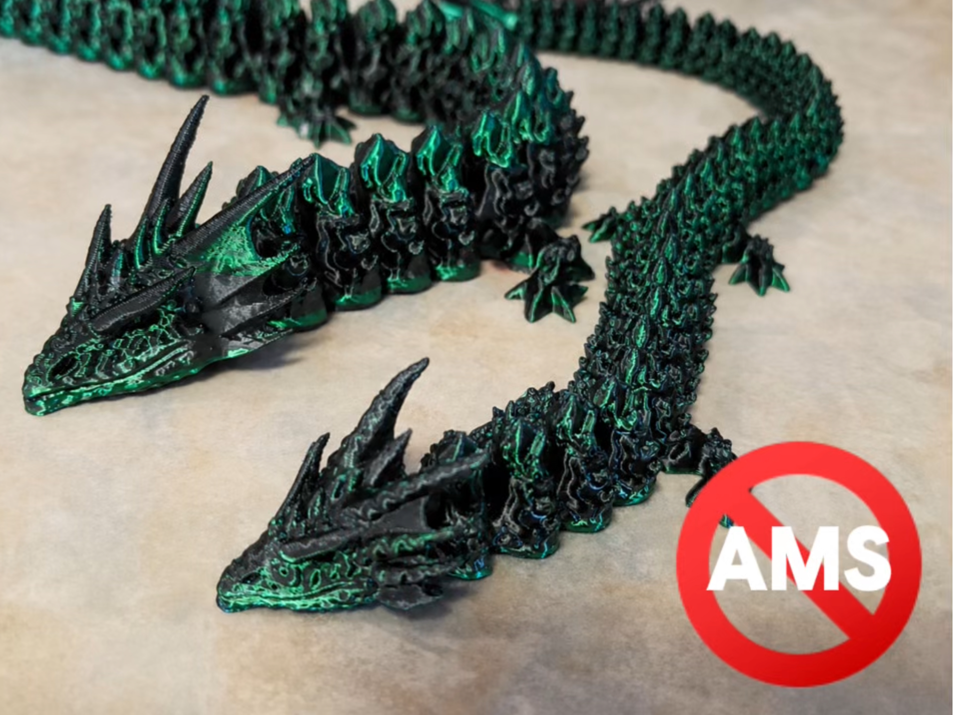 Articulated Flexi Dragon - Easy 3D Printable