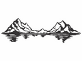 2D wall art mountain view