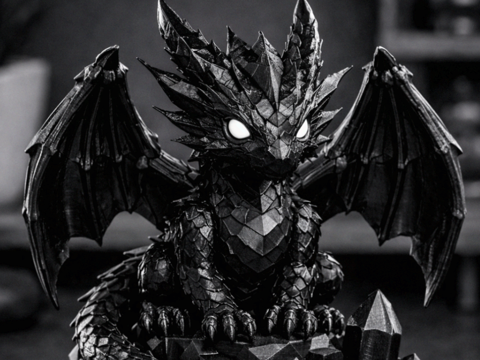 Dragón de Cristal sobre Trono