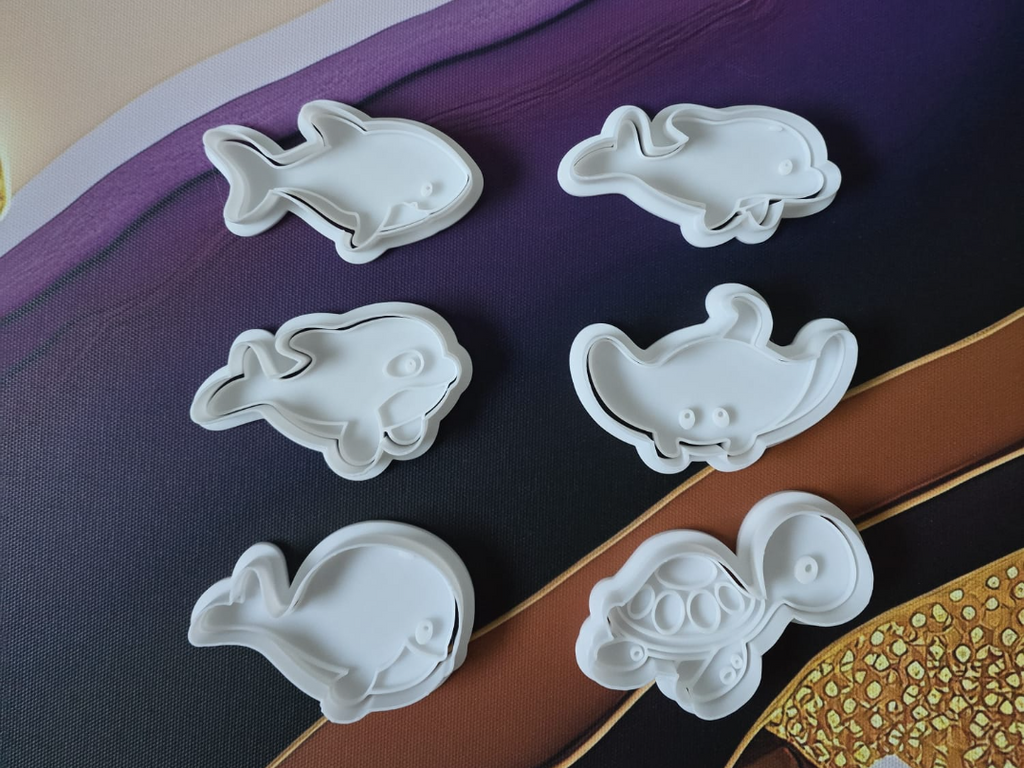 Sea Animal Fish Baking Cookie Cutter Stamp Tool
