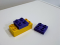 Duplo 2x2 half height brick