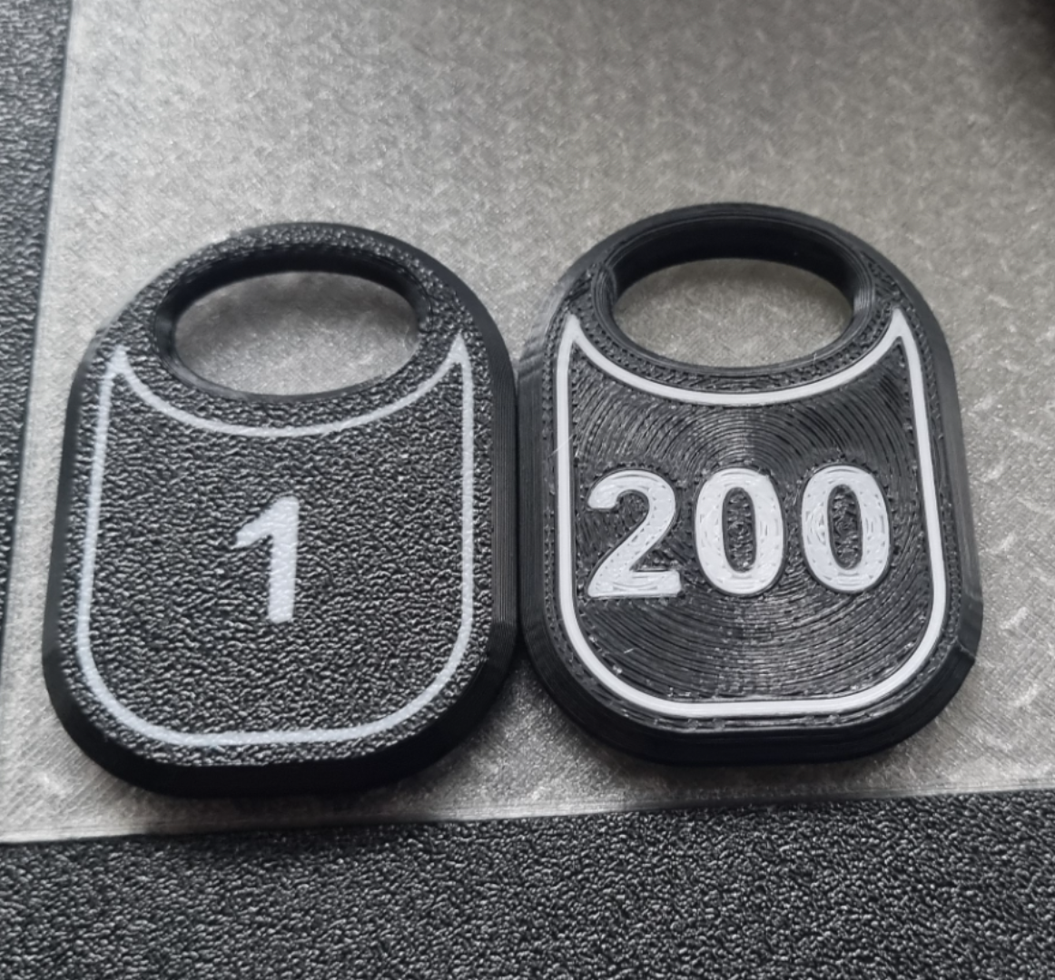 Token (number plate) for the cloakroom.