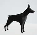 Low Poly Doberman / Dobermann / Dog