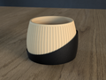 Ribbed Planter with tray